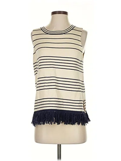 Pre-owned Jcrew Sleeveless Top Ivory Boatneck Tops In White