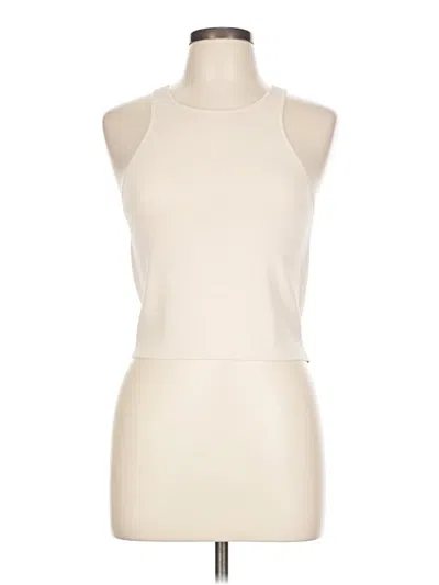 Pre-owned Jcrew Sleeveless Top Ivory Halter Neckline Tops In White