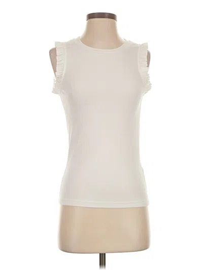 Pre-owned Jcrew Sleeveless Top Ivory Sweetheart Neckline Tops In White