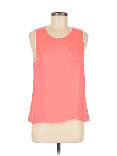 Pre-owned Jcrew Sleeveless Top Orange Scoop Neck Tops