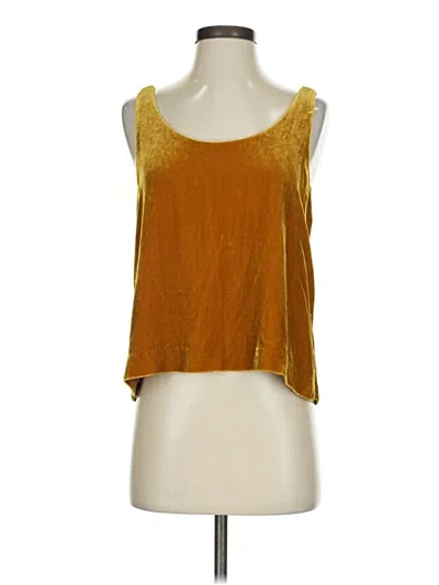Pre-owned Jcrew Sleeveless Top Orange Scoop Neck Tops