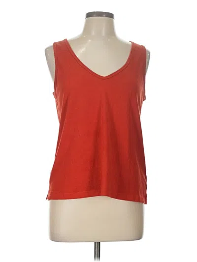 Pre-owned Jcrew Sleeveless Top Orange V Neck Tops