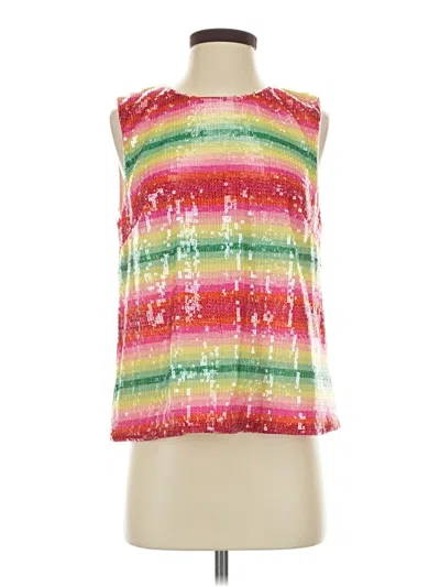 Jcrew Sleeveless Top Pink Tie-dye Pattern Halter Neckline Tops