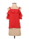 Jcrew Sleeveless Top Red Cold Shoulder Neckline Tops In Red