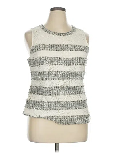 Pre-owned Jcrew Sleeveless Top Silver Boatneck Tops
