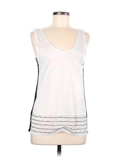 Pre-owned Jcrew Sleeveless Top White Scoop Neck Tops