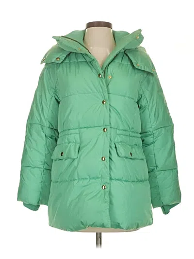 Pre-owned Jcrew Snow Jacket In Green