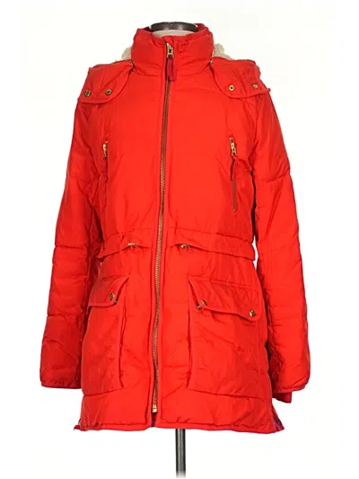 Pre-owned Jcrew Snow Jacket In Orange