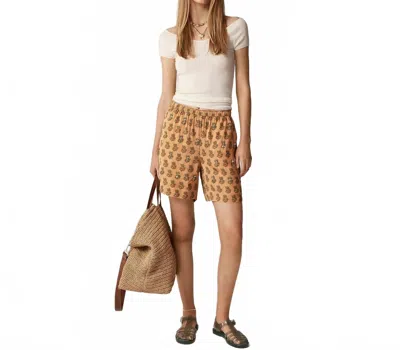 Jcrew Stratus Embellished Printed Shorts In Tan In Brown