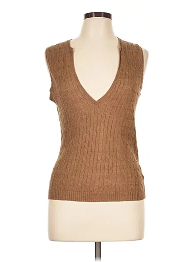 Pre-owned Jcrew Sweater Vest In Brown