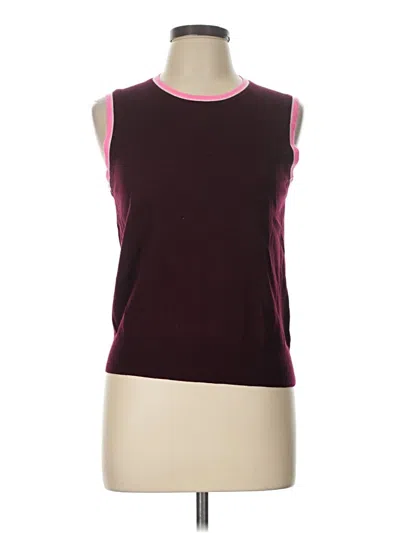 Pre-owned Jcrew Sweater Vest In Burgundy