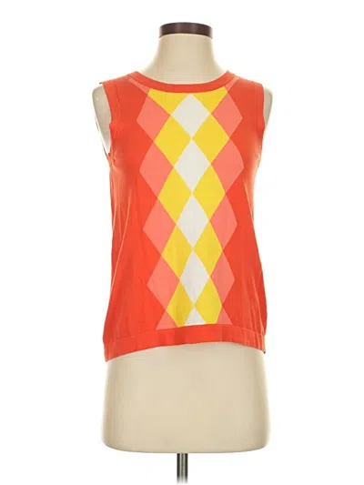 Pre-owned Jcrew Sweater Vest In Orange