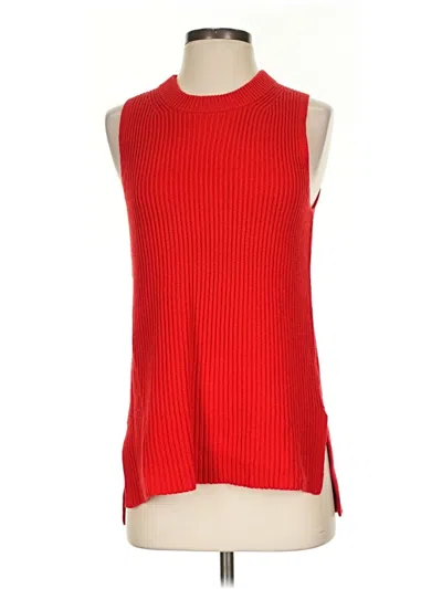 Pre-owned Jcrew Sweater Vest In Red