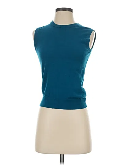 Pre-owned Jcrew Sweater Vest In Teal