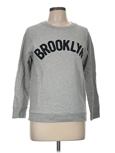 Pre-owned Jcrew Sweatshirt In Gray