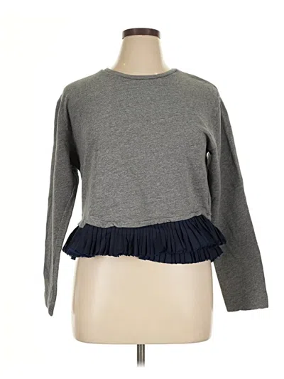 Pre-owned Jcrew Sweatshirt In Gray