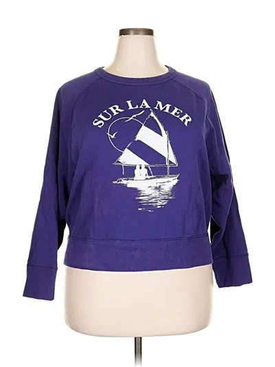 Pre-owned Jcrew Sweatshirt In Purple