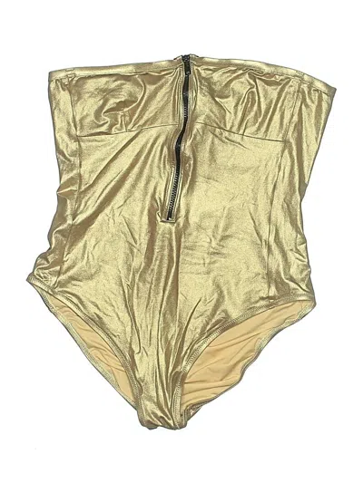 Pre-owned Jcrew Swimsuit Bottoms In Gold