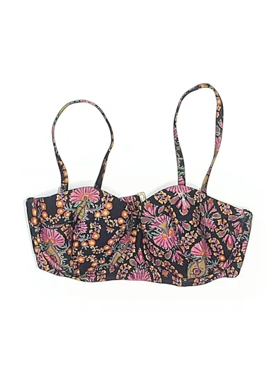 Pre-owned Jcrew Swimsuit Top Black Paisley Pattern Swimwear