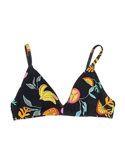 Pre-owned Jcrew Swimsuit Top Black Print Pattern Swimwear