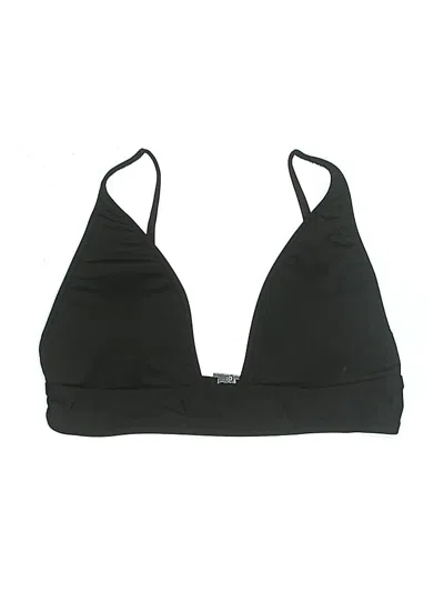 Pre-owned Jcrew Swimsuit Top Black Solid Pattern Swimwear