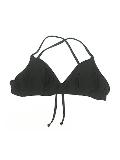 Pre-owned Jcrew Swimsuit Top Black Solid Pattern Swimwear