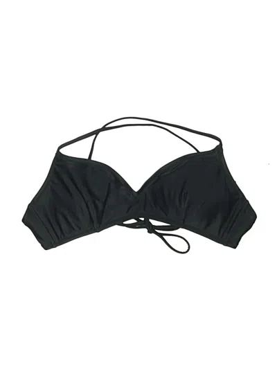 Pre-owned Jcrew Swimsuit Top Black Solid Pattern Swimwear