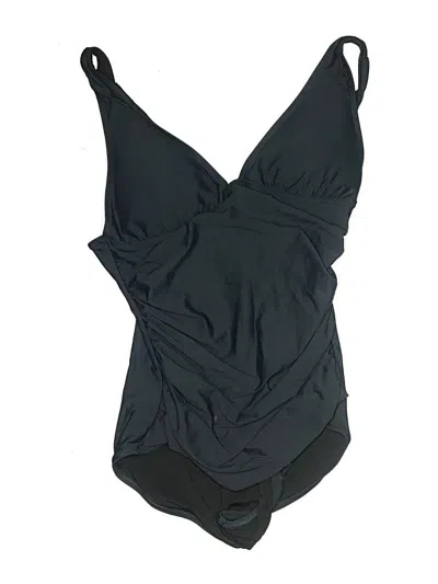 Pre-owned Jcrew Swimsuit Top Black Solid Pattern Swimwear