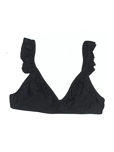 Pre-owned Jcrew Swimsuit Top Black Solid Pattern Swimwear