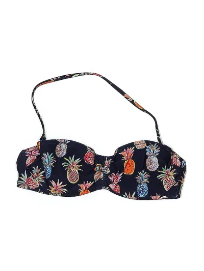 Jcrew Swimsuit Top Black Tropical Pattern Swimwear In Multi