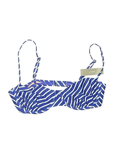 Pre-owned Jcrew Swimsuit Top Blue Animal Print Pattern Swimwear