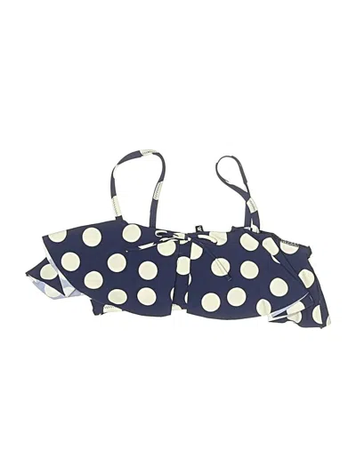 Jcrew Swimsuit Top Blue Polka Dots Pattern Swimwear