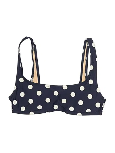 Pre-owned Jcrew Swimsuit Top Blue Polka Dots Pattern Swimwear