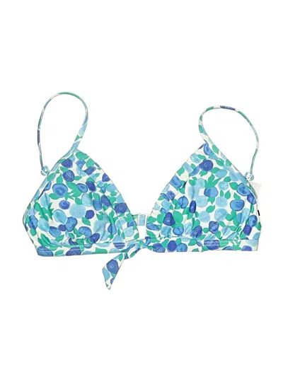 Pre-owned Jcrew Swimsuit Top Blue Print Pattern Swimwear