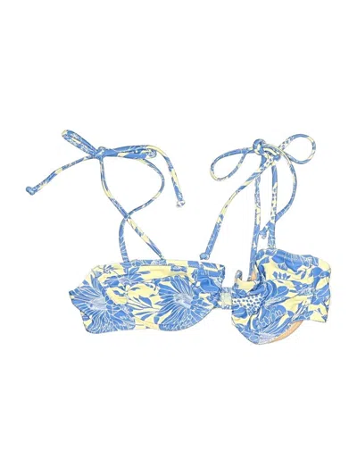 Pre-owned Jcrew Swimsuit Top Blue Print Pattern Swimwear
