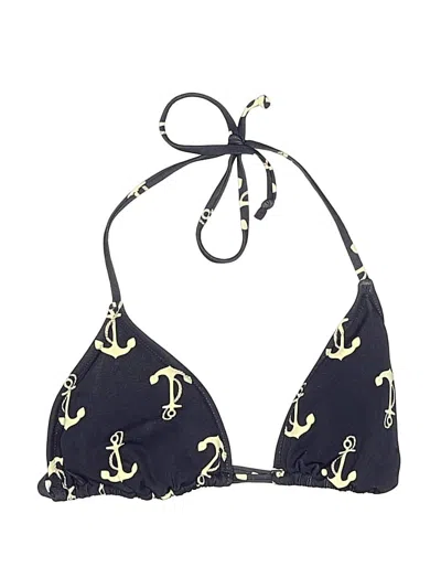 Pre-owned Jcrew Swimsuit Top Blue Print Pattern Swimwear
