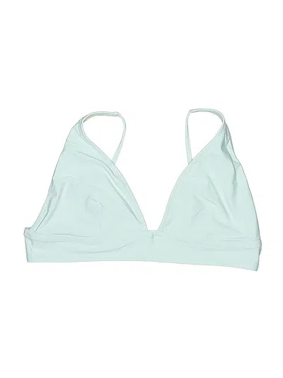 Pre-owned Jcrew Swimsuit Top Blue Solid Pattern Swimwear