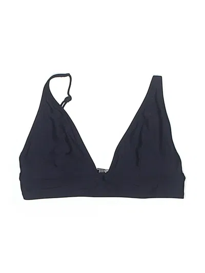 Pre-owned Jcrew Swimsuit Top Blue Solid Pattern Swimwear