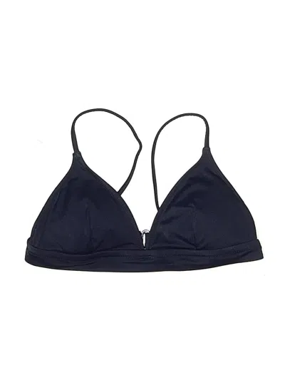 Pre-owned Jcrew Swimsuit Top Blue Solid Pattern Swimwear