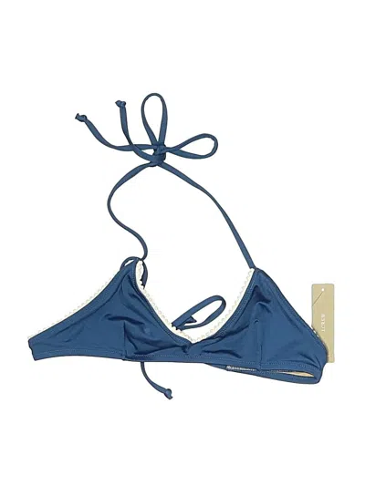 Jcrew Swimsuit Top Blue Solid Pattern Swimwear