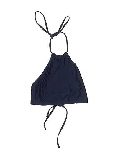 Pre-owned Jcrew Swimsuit Top Blue Solid Pattern Swimwear
