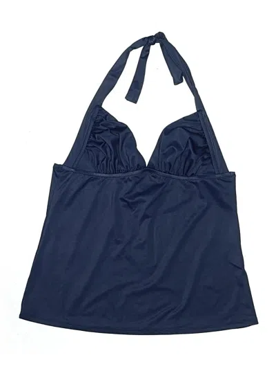 Pre-owned Jcrew Swimsuit Top Blue Solid Pattern Swimwear