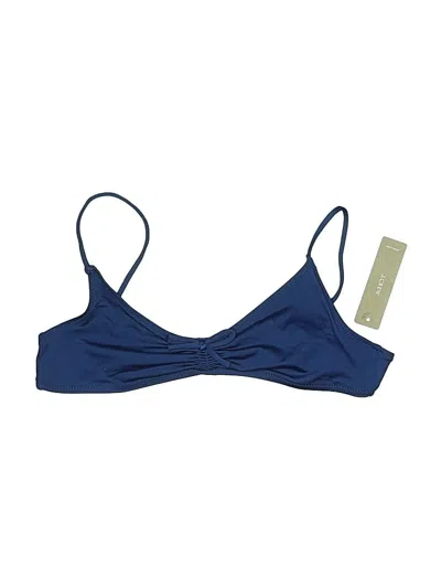 Jcrew Swimsuit Top Blue Solid Pattern Swimwear