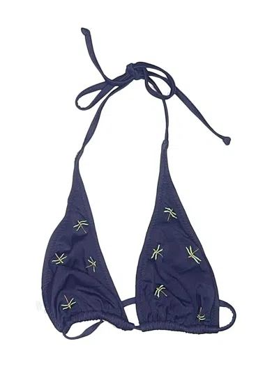 Pre-owned Jcrew Swimsuit Top Blue Stars Pattern Swimwear