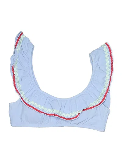 Pre-owned Jcrew Swimsuit Top Blue Swimwear