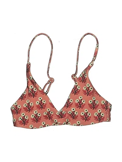 Pre-owned Jcrew Swimsuit Top Brown Print Pattern Swimwear