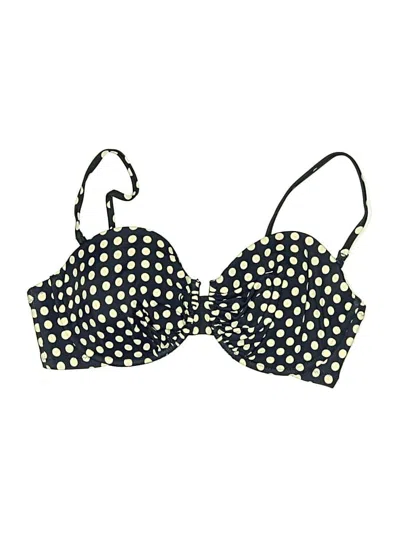Pre-owned Jcrew Swimsuit Top Gold Polka Dots Pattern Swimwear