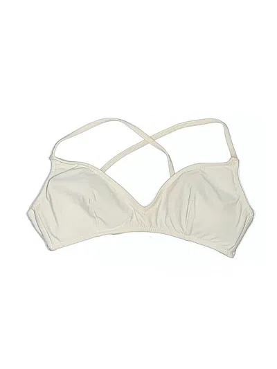 Pre-owned Jcrew Swimsuit Top Ivory Swimwear In White