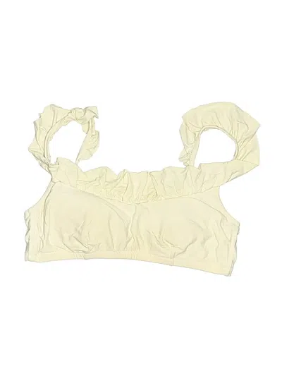 Pre-owned Jcrew Swimsuit Top Ivory Swimwear In White