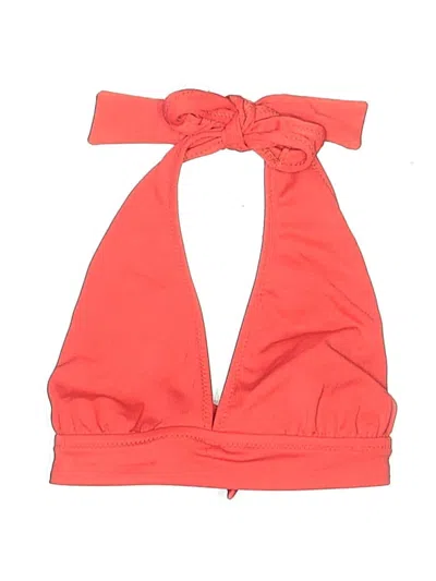Pre-owned Jcrew Swimsuit Top Orange Solid Pattern Swimwear